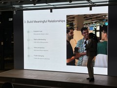 A talk on building meaningful relationships at Experience Cafe